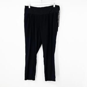 Hatch Black Side Tie Skinny Pants